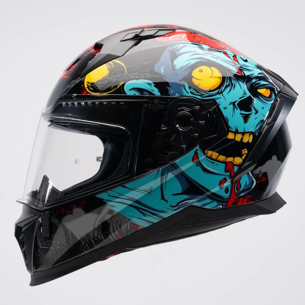 MOTOBLOUZ Casque Intégral EROS NEGAN Black/Green | ECE 22.06 4/7