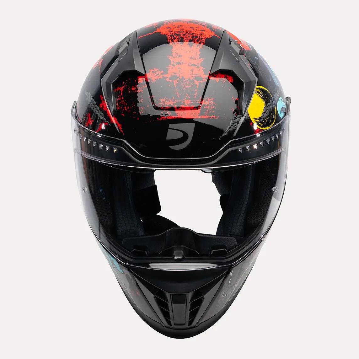 MOTOBLOUZ Casque Intégral EROS NEGAN Black/Green | ECE 22.06 3/7