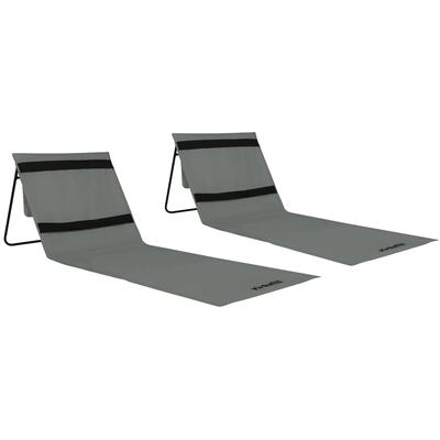 Strandmat - grijs - set van 2