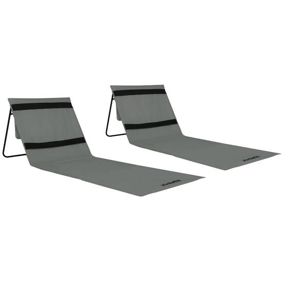 Tapis de plage - gris - lot de 2