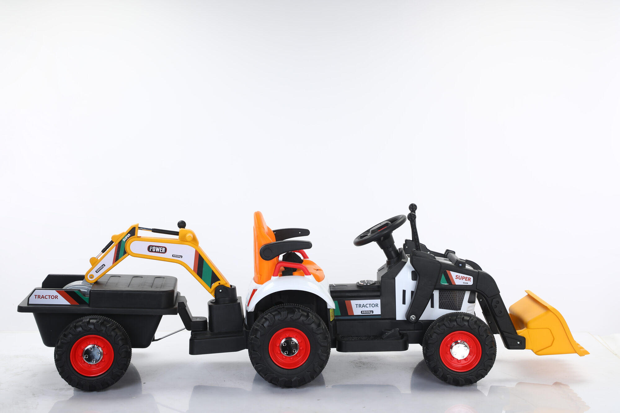 Camion da cantiere giallo con spinta manuale e pala posteriore (3-8 anni) 6/7