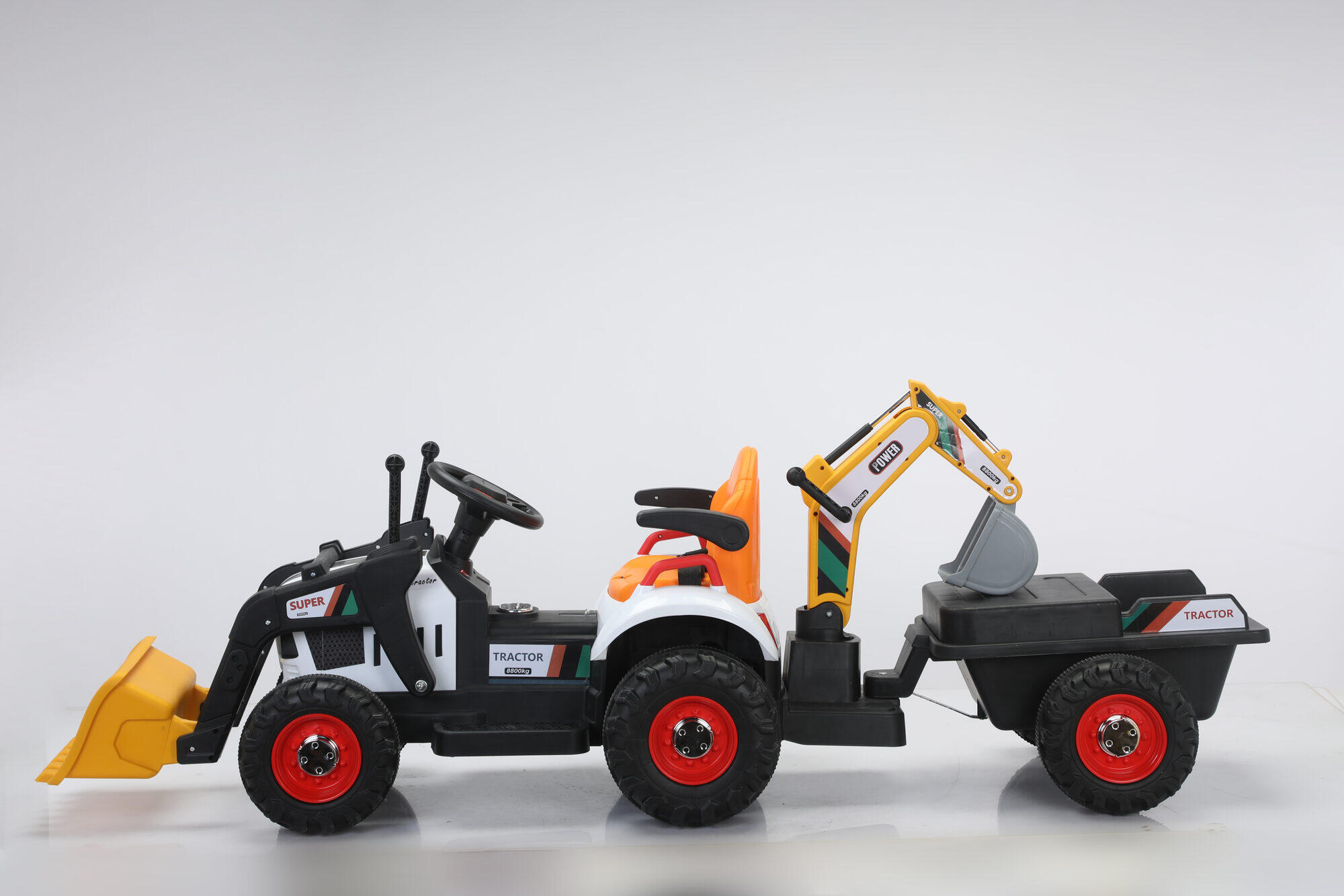 Camion da cantiere giallo con spinta manuale e pala posteriore (3-8 anni) 5/7