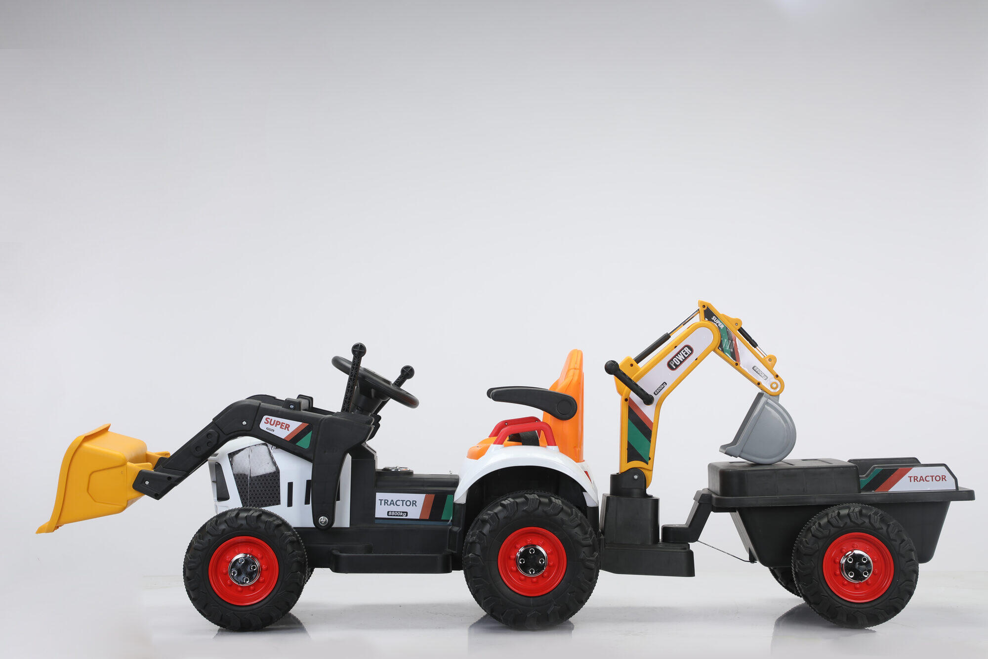 Camion da cantiere giallo con spinta manuale e pala posteriore (3-8 anni) 4/7