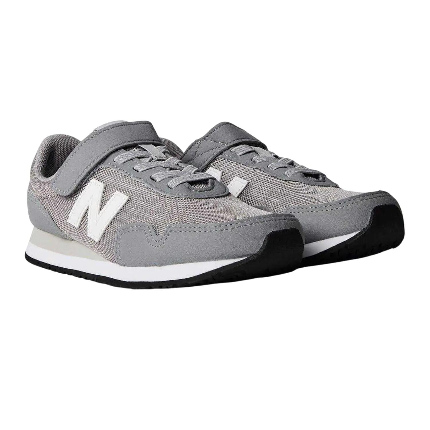 Childrens/Kids 323 Leather Trainers (Grey) 4/4