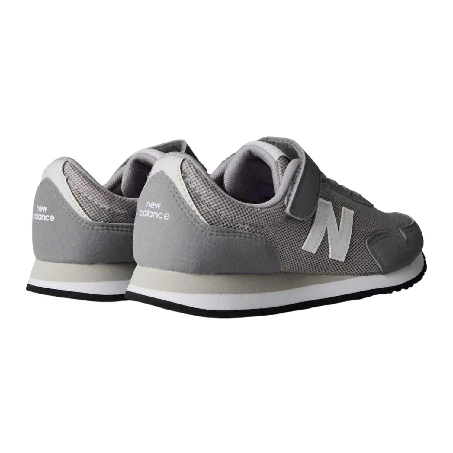 Childrens/Kids 323 Leather Trainers (Grey) 2/4