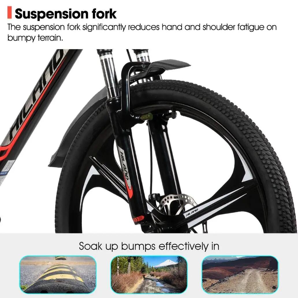 Damen Herren MTB Mountainbike 26 Zoll 18-Gang Alu Scheibenbremse 3/6 Speichen 6/7