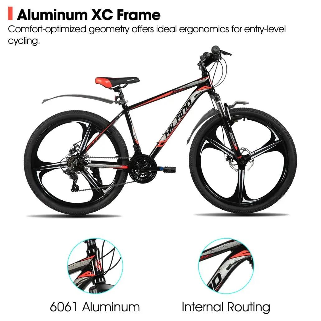 Damen Herren MTB Mountainbike 26 Zoll 18-Gang Alu Scheibenbremse 3/6 Speichen 3/7