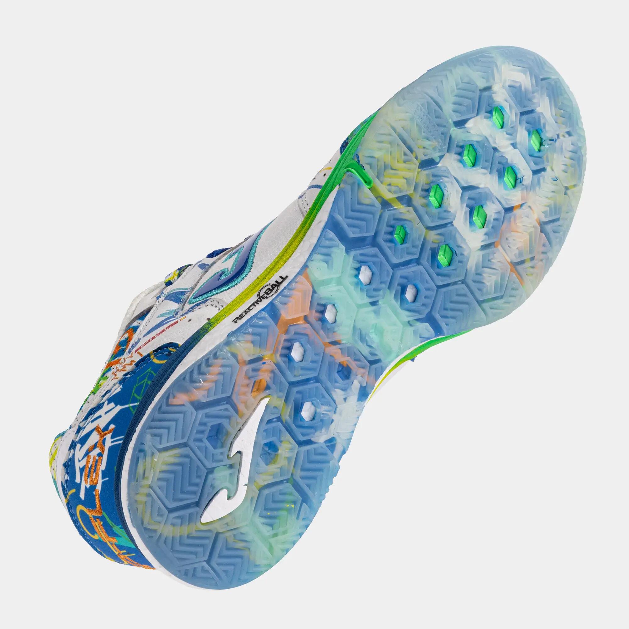 Chaussures Futsal Adulte Joma Top Flex Rebound 26 IN Blanc 5/5