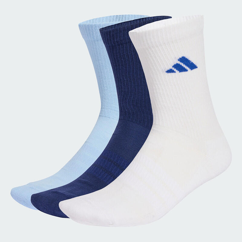 Adidas C ESS CRW 3P Unisex Sports Crew Socks Blue-picture-32