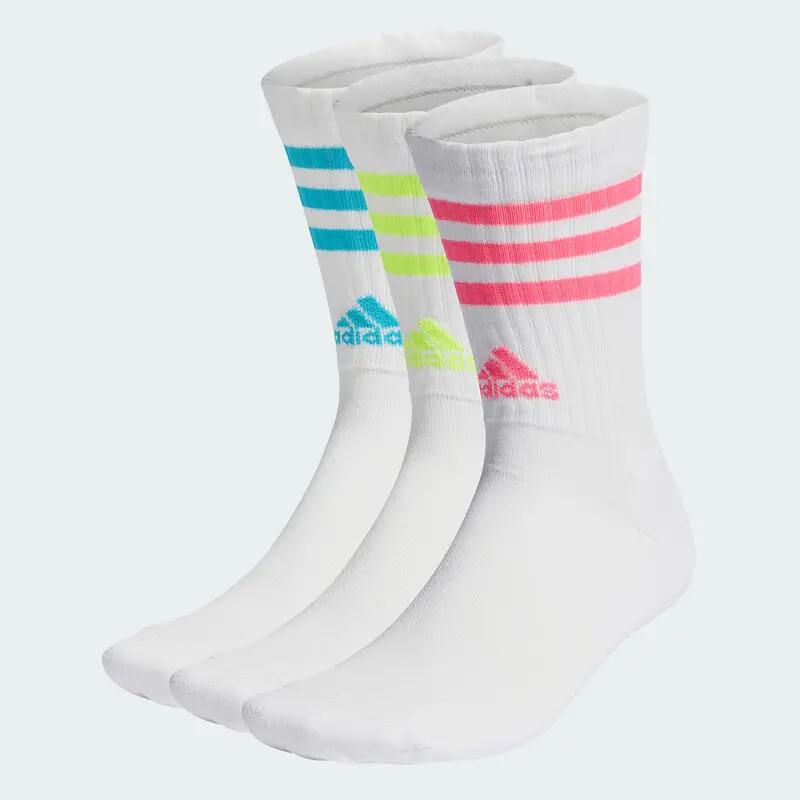 Adidas 3S C SPW CRW 3P Unisex Crew Sports Socks White -  1
