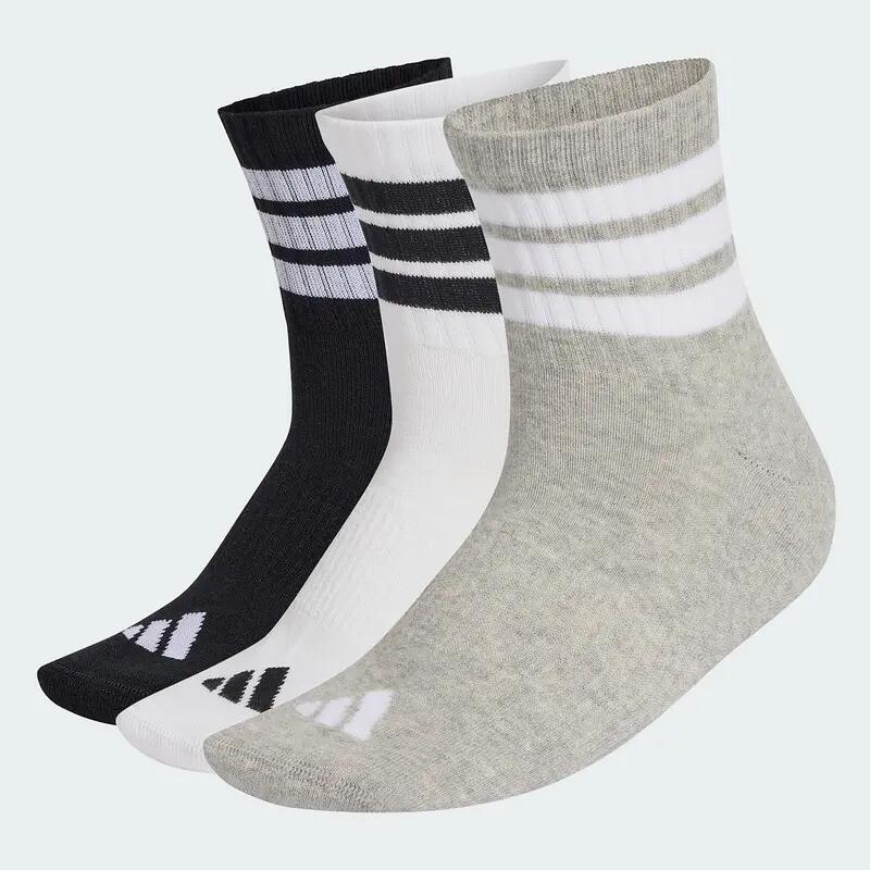 Adidas 3S ESS C MID 3P Unisex Sports Ankle Socks Grey -  4
