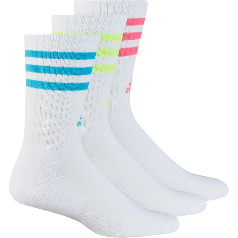 Adidas 3S C SPW CRW 3P Unisex Crew Sports Socks White -  2