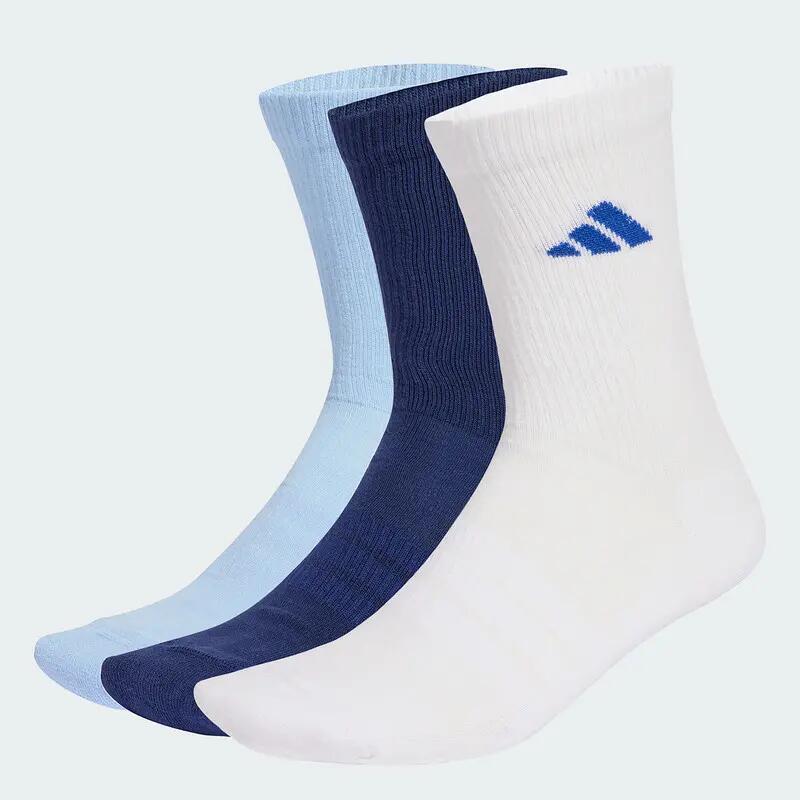 Adidas C ESS CRW 3P Unisex Sports Crew Socks Blue -  4