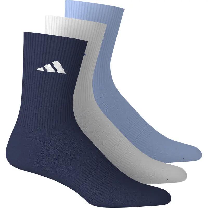 Adidas C ESS CRW 3P Unisex Sports Crew Socks Blue -  3