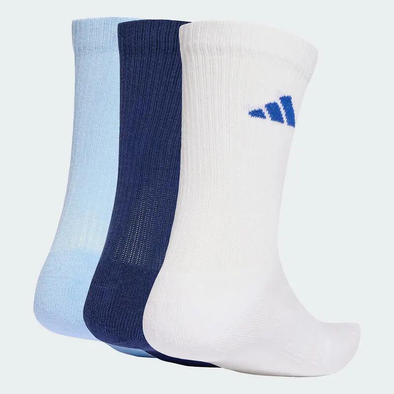 Adidas C ESS CRW 3P Unisex Sports Crew Socks Blue -  2