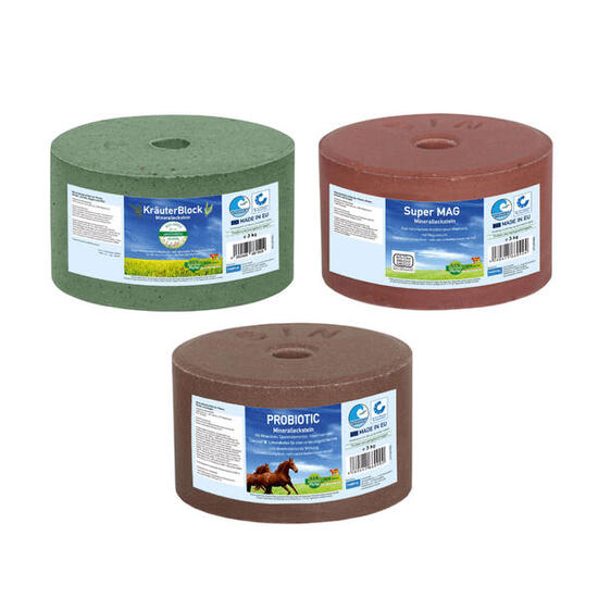 Pack Bien-Être Intestinal, 3x 3 kg, avec Probiotic, Bloc aux Herbes, SuperMag
