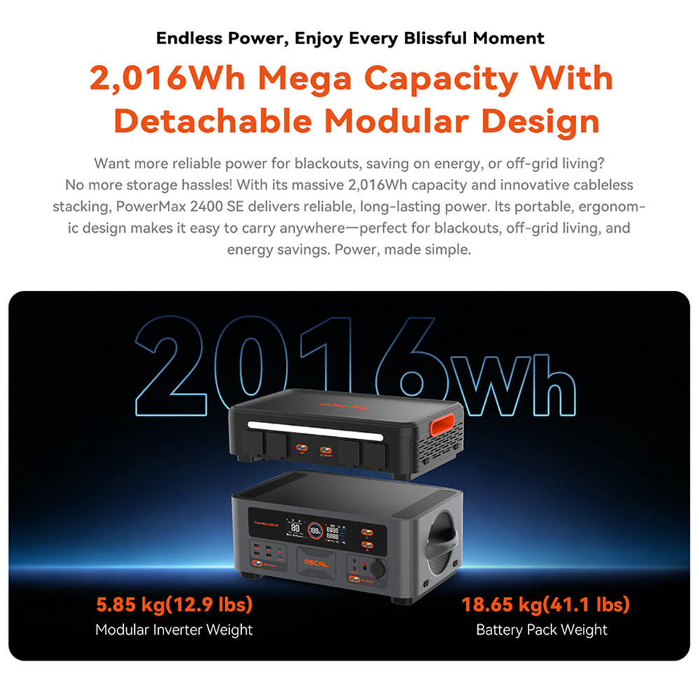 PowerMax 2400 SE Estação de energia portátil - 2400W 8/14