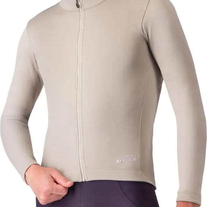 Castelli Men's Espresso Air Beige Long Sleeve Jacket