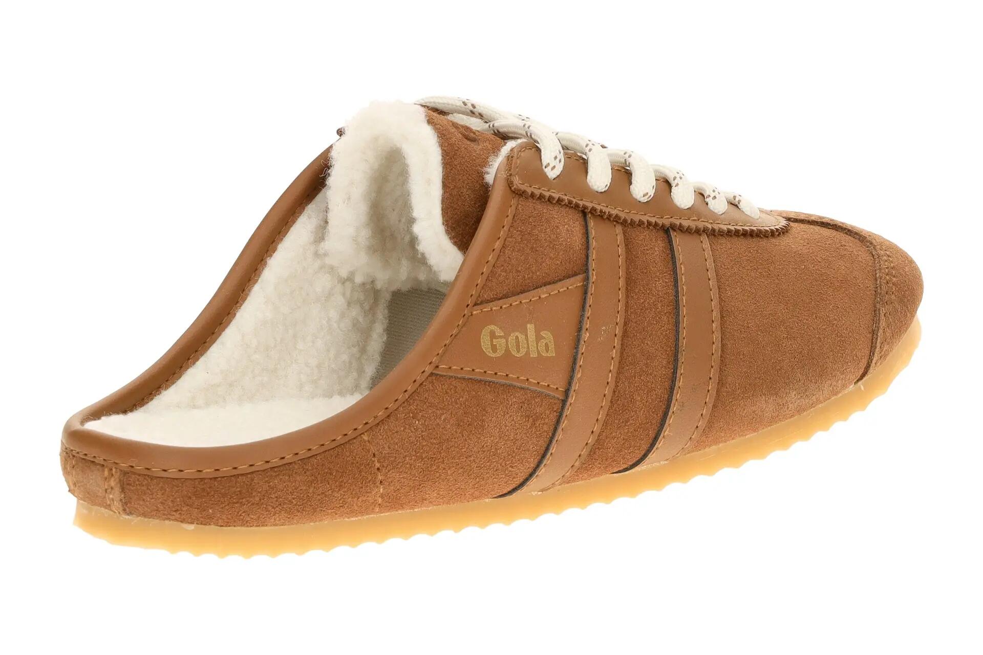 Gola Cleora Damen Pantoletten Mule braun umber Warmfutter CLB927 4/7