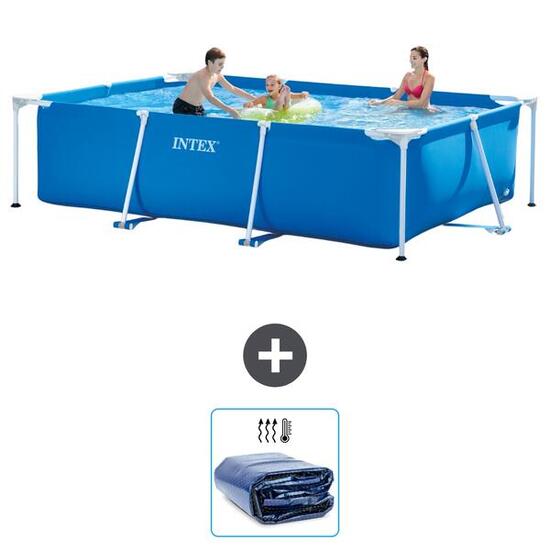 INTEX Piscina con estructura Rectangular - 300x200x75 cm - 2-piezas S21253