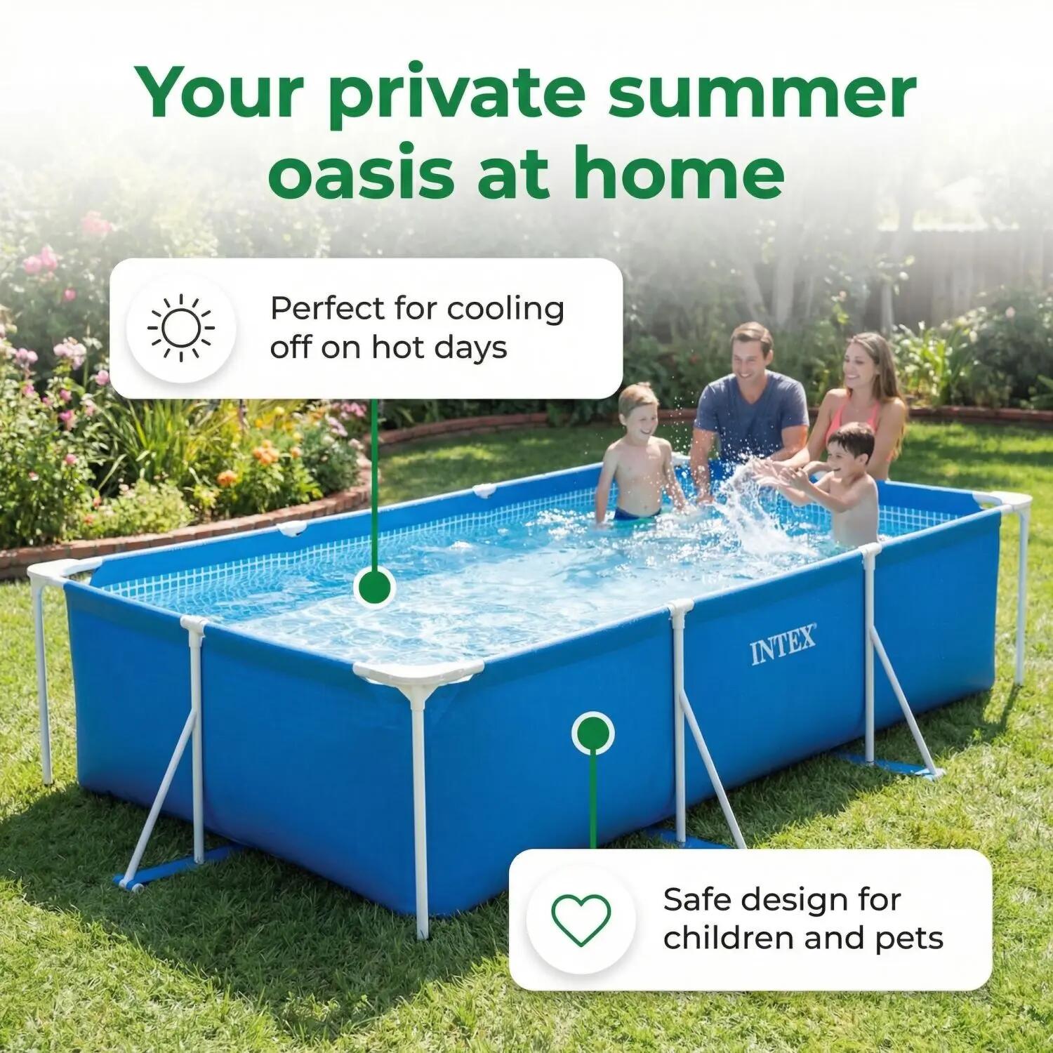 Rechteckiger Frame Pool - 450x220x84 cm - 2-teilig  S21257 7/7