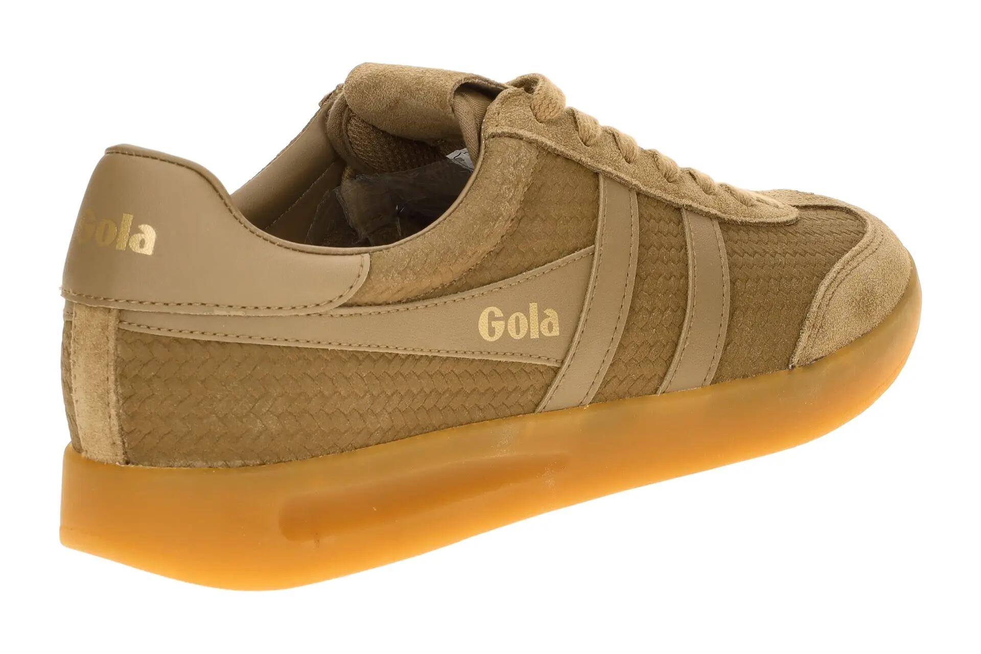 Gola Cyclone Marque Schuhe Sneakers braun Herren Flecht CMB922 4/7