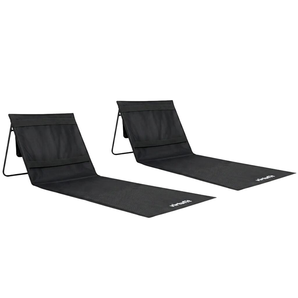 Beach mat - black - set of 2
