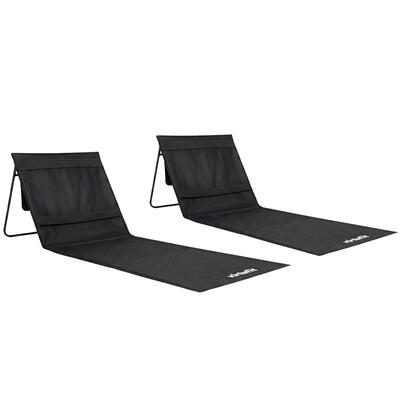 Strandmat - zwart - set van 2