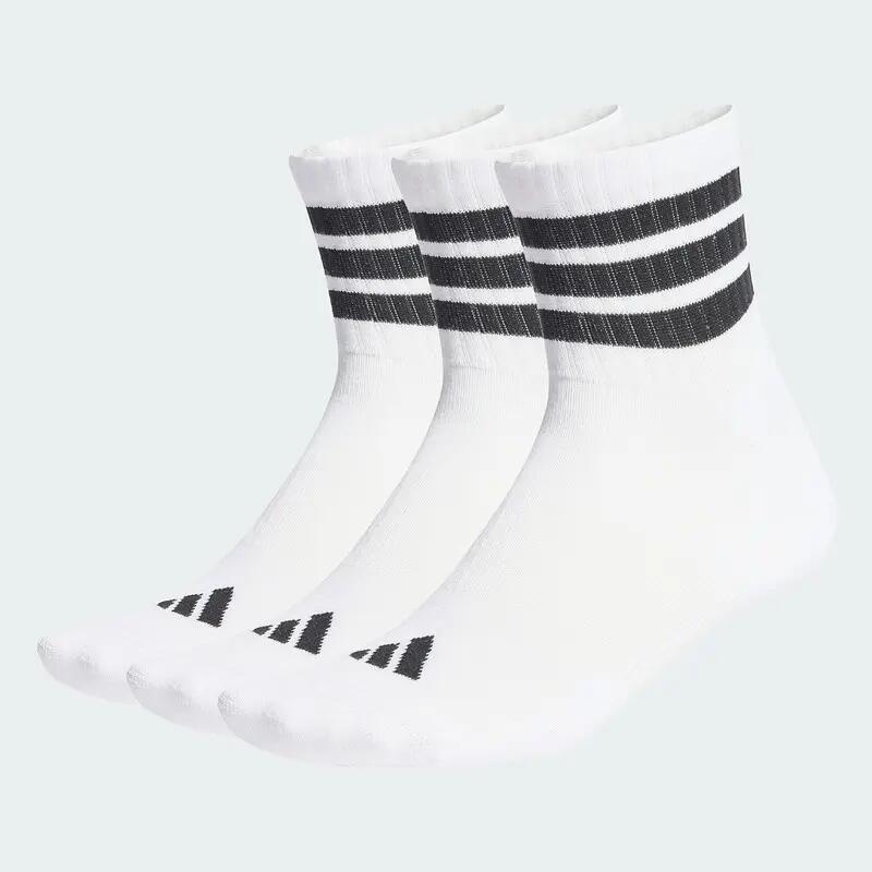 Adidas 3S ESS C MID 3P Unisex Sports Ankle Socks White-image-36