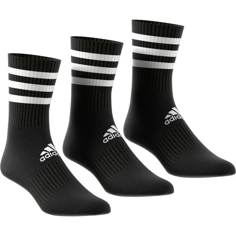 Adidas 3S CSH CRW3P Unisex Training Crew Socks Black -  2