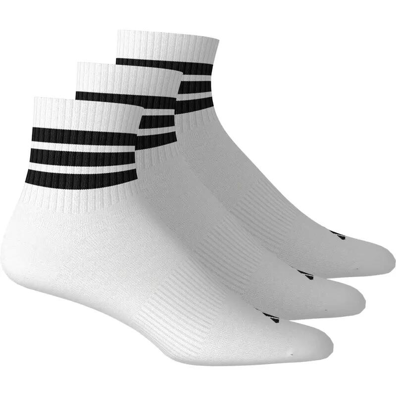 Adidas 3S ESS C MID 3P Unisex Sports Ankle Socks White -  3