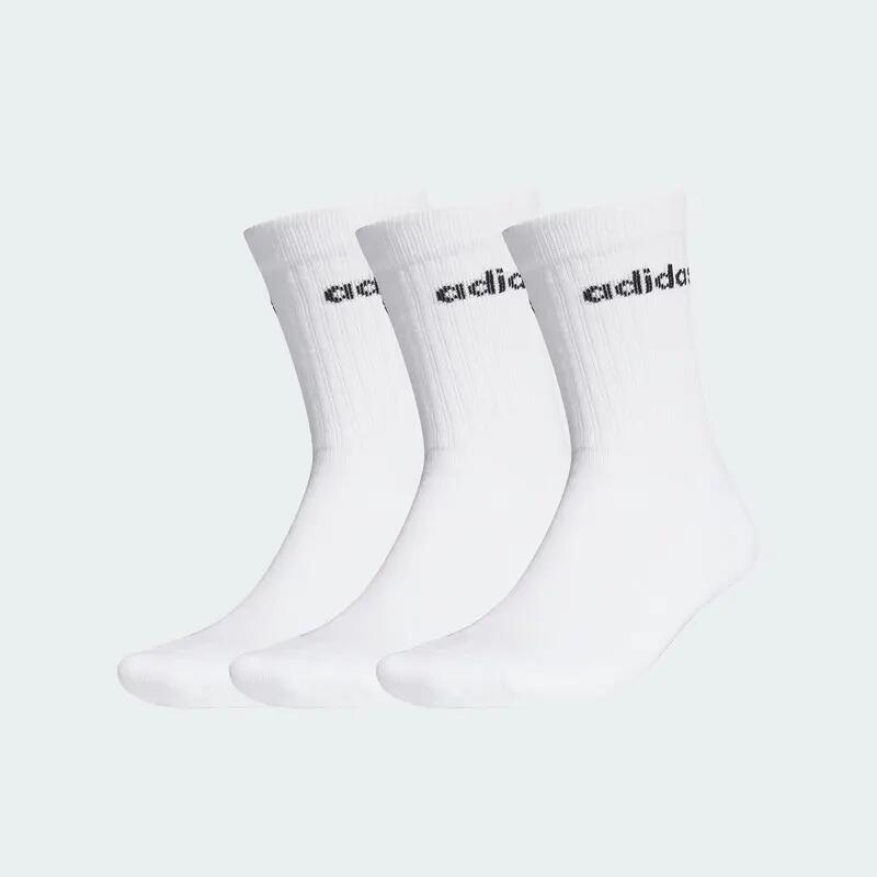 Adidas HC CREW 3PP Unisex Sports Crew Socks White-image-2