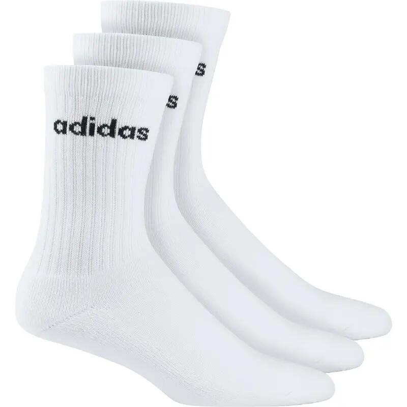 Adidas HC CREW 3PP Unisex Sports Crew Socks White -  2