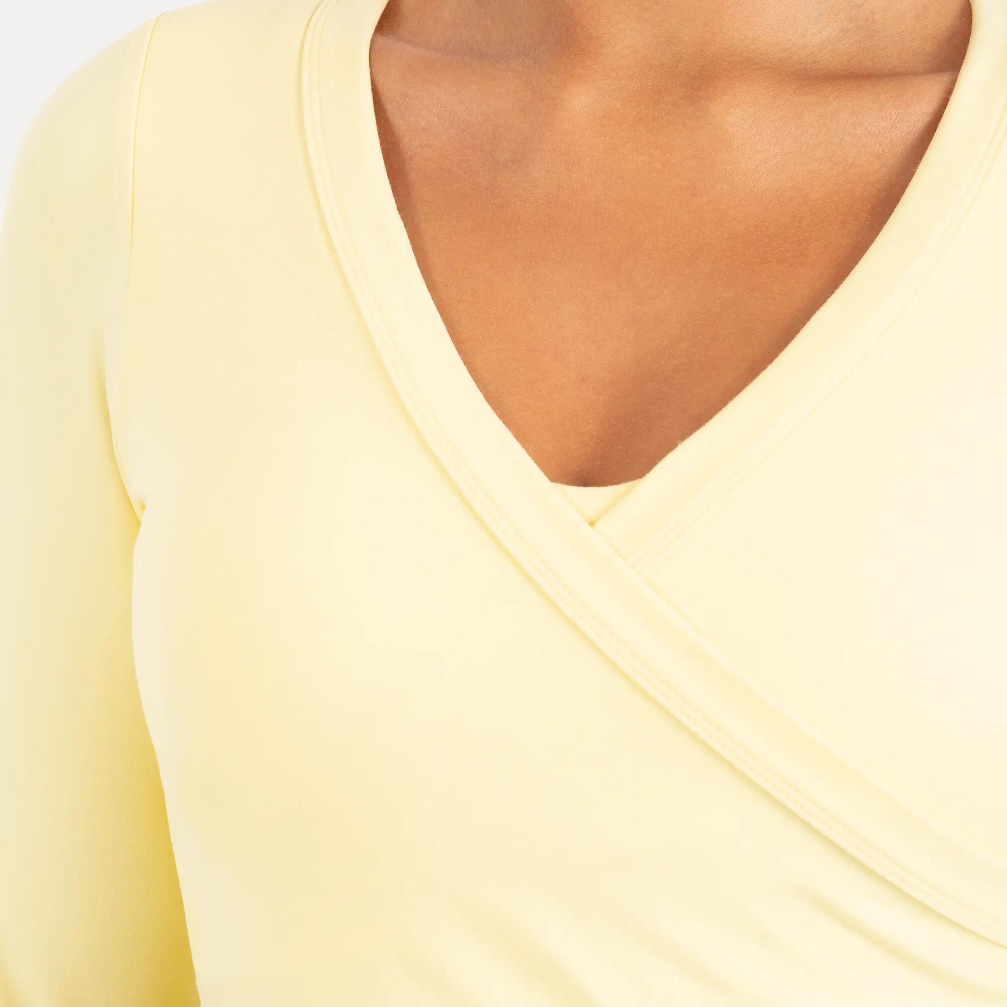 Damen Crop Longsleeve Niora Gelb 5/6