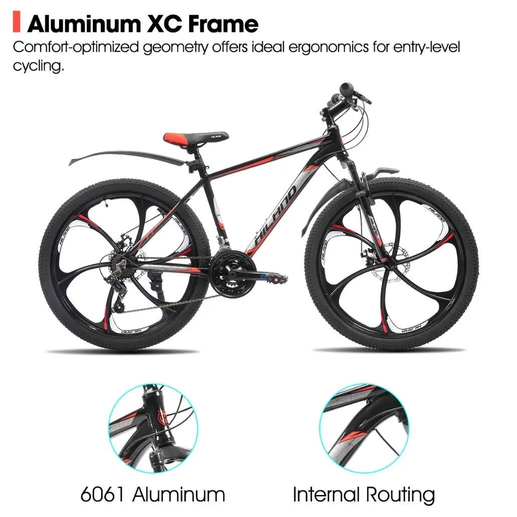 Femme Homme VTT 26 pouces 18 Vitesses Aluminium Roues 3/6 Branches 3/7