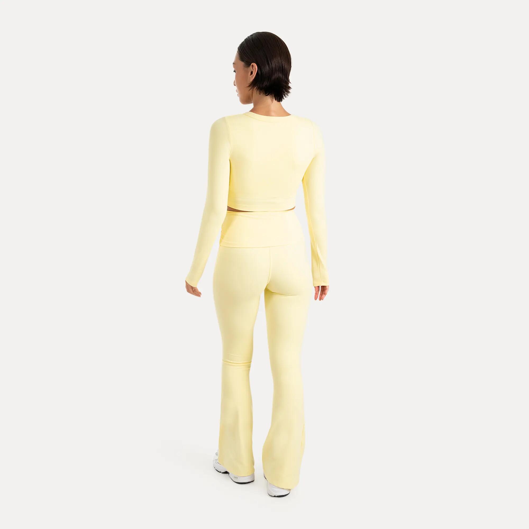 Damen Crop Longsleeve Niora Gelb 4/6