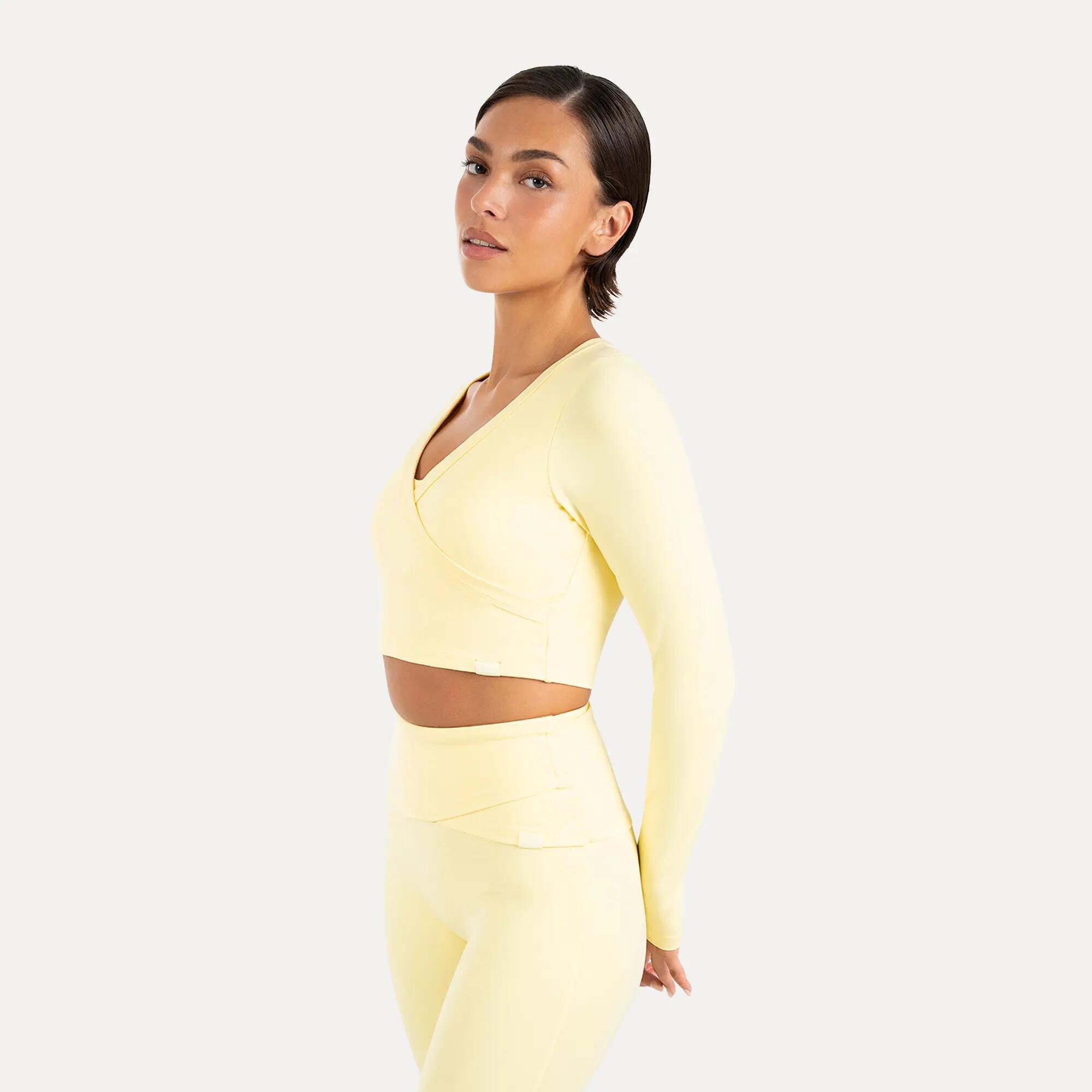 Damen Crop Longsleeve Niora Gelb 2/6