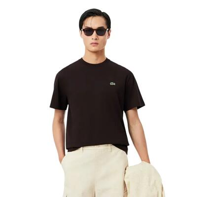 T-shirt - casual - heren - lacoste 1ht1 - 100% katoen - donn