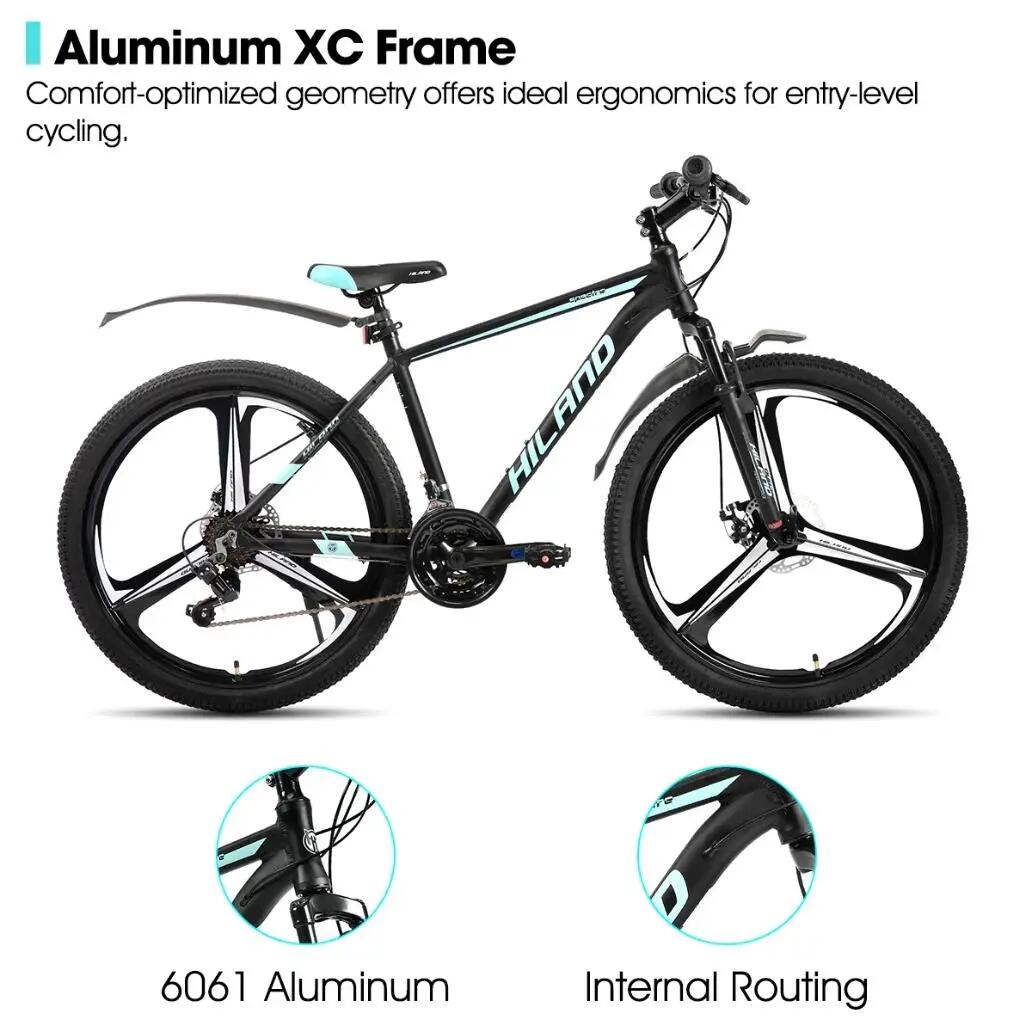 Femme Homme VTT 26 pouces 18 Vitesses Aluminium Roues 3/6 Branches 3/7
