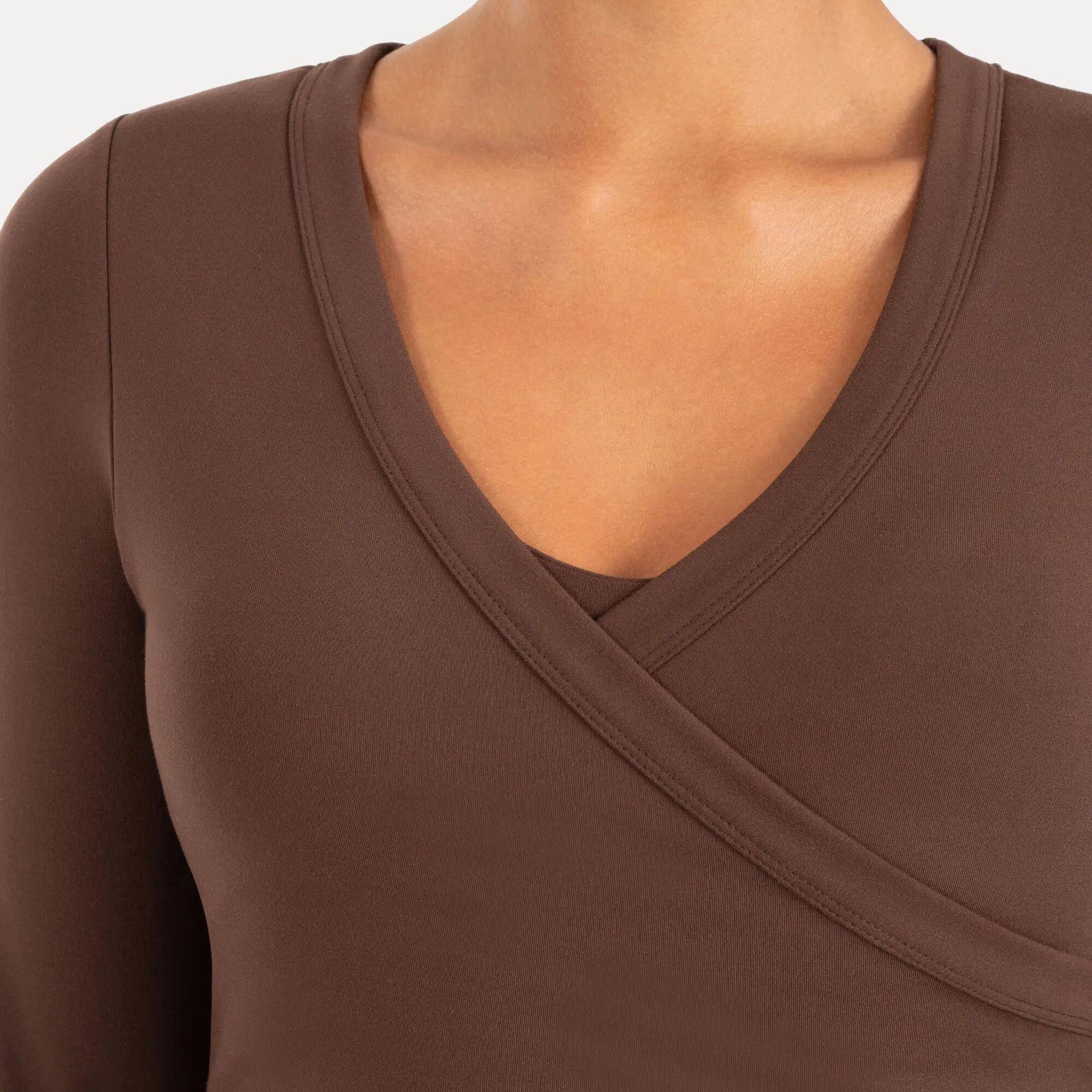 Damen Crop Longsleeve Niora Braun 5/6