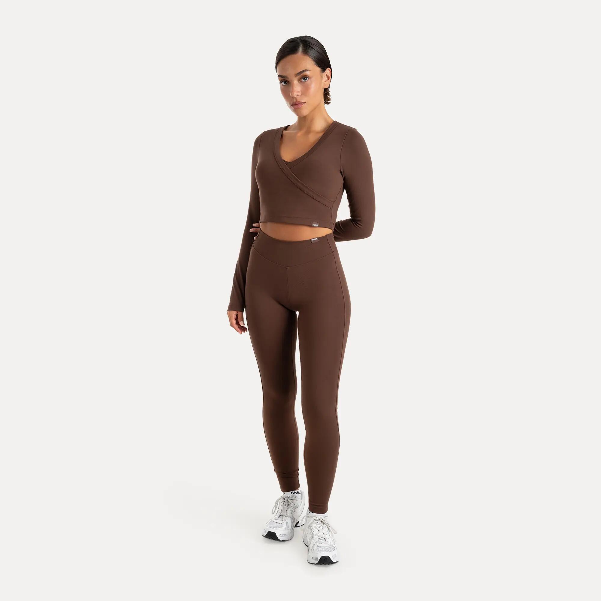 Damen Crop Longsleeve Niora Braun 4/6