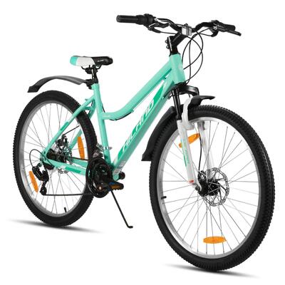 Dames mtb mountainbike 26 inch 18v lage instap vering gamille