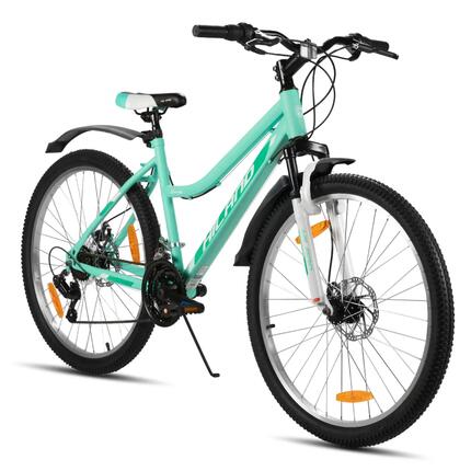 Dames MTB Mountainbike 26 inch 18V Lage Instap Vering Gamille