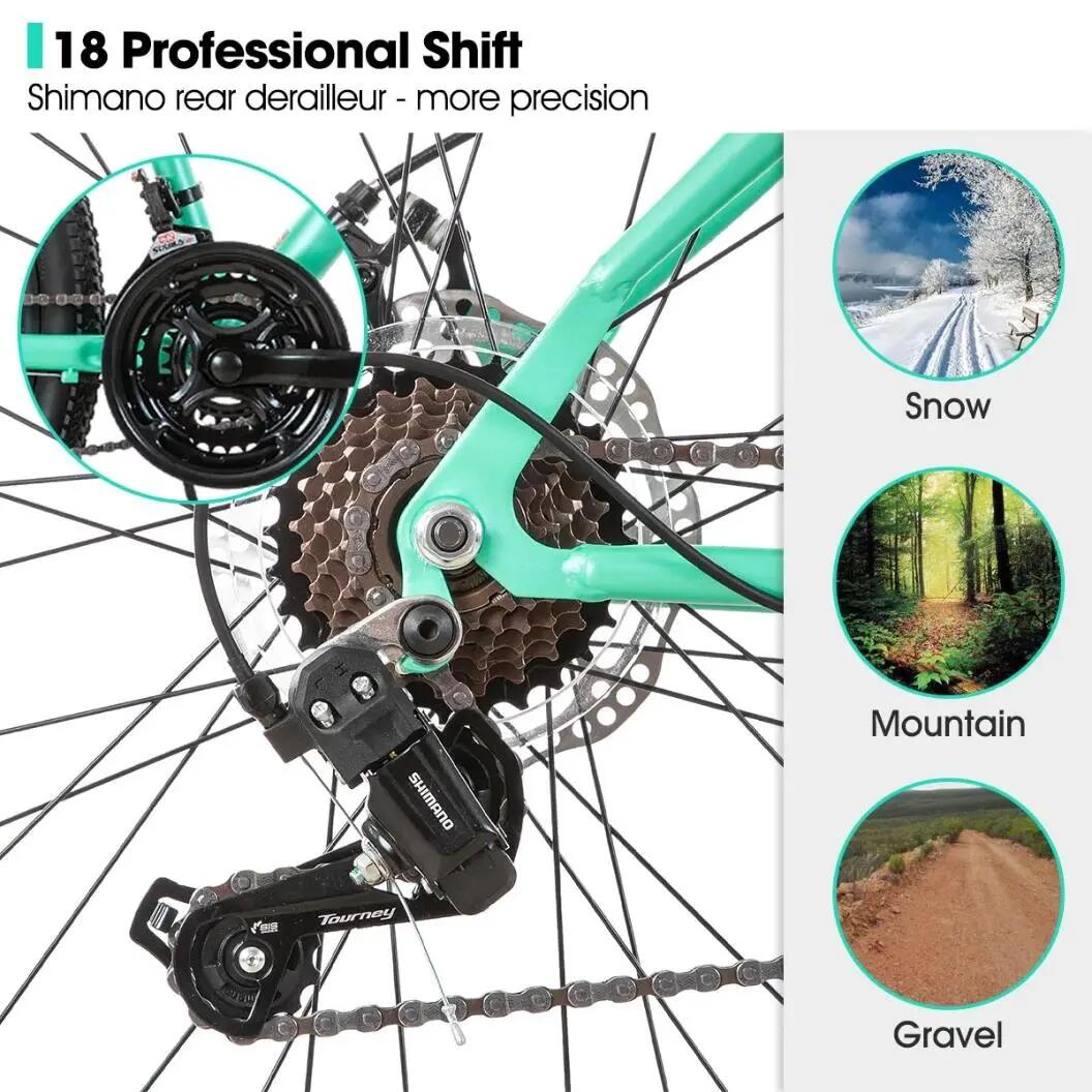 Donna MTB 26 Pollici 18 Velocità Telaio Ribassato Forcella Gamille 4/5