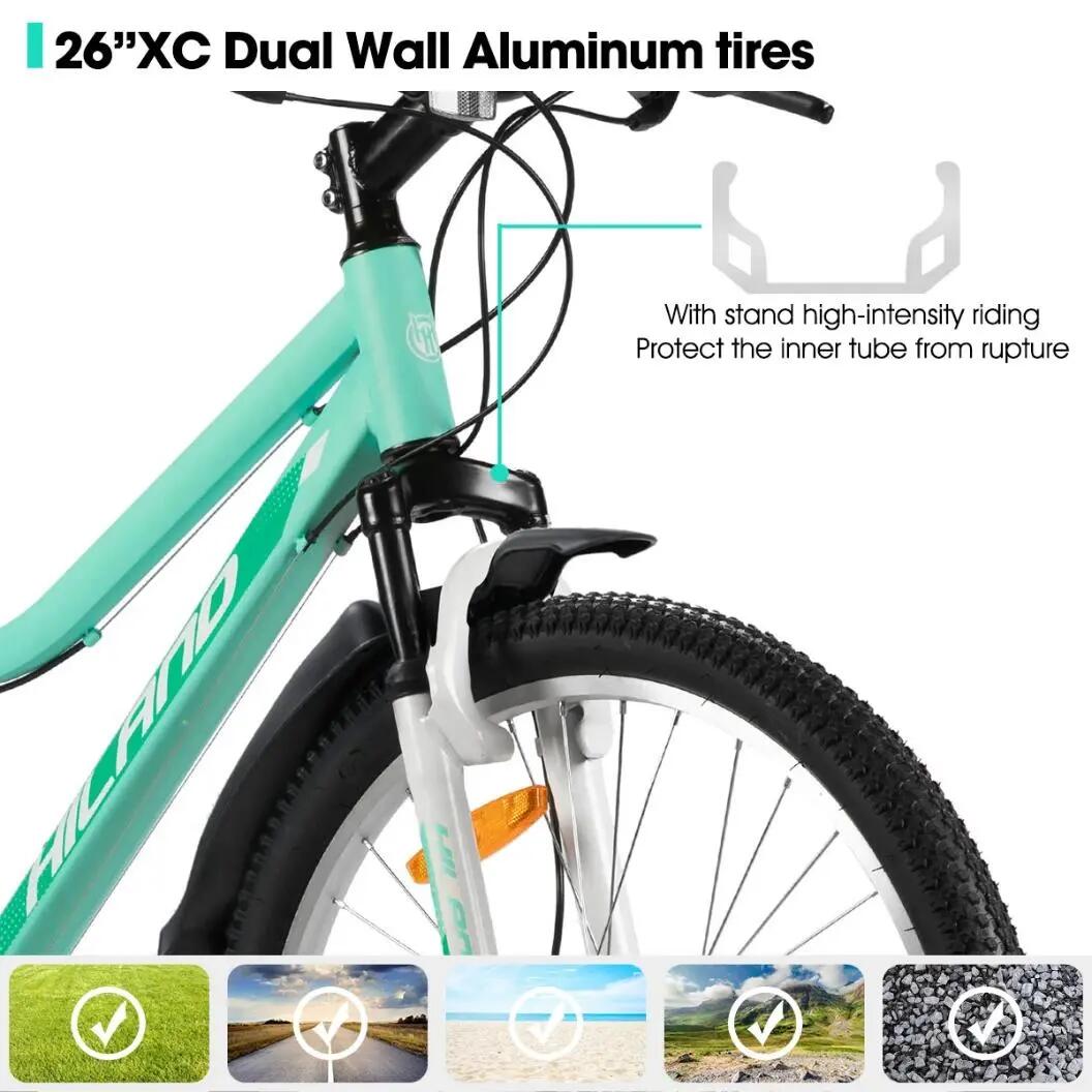 Donna MTB 26 Pollici 18 Velocità Telaio Ribassato Forcella Gamille 2/5