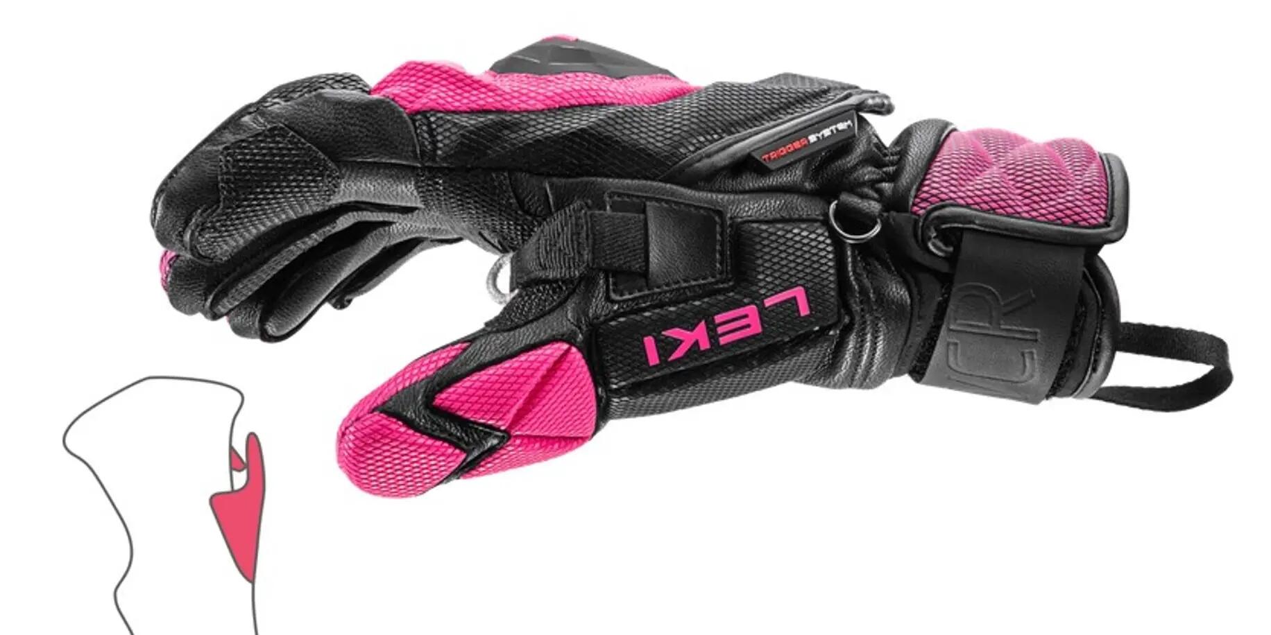 LEKI Leki Handschuh WCR VENOM SL 3D black-pink 3/3
