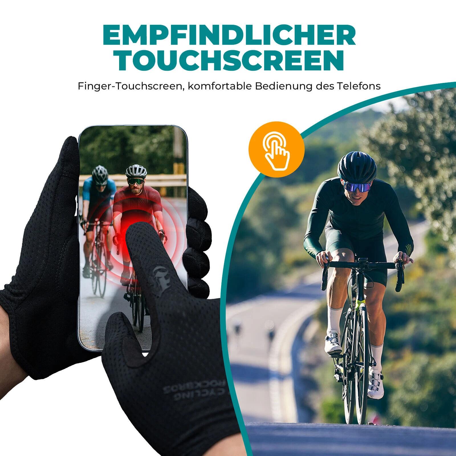 ROCKBROS Stoßdämpfende Fahrradhandschuhe Touchscreen 4/7