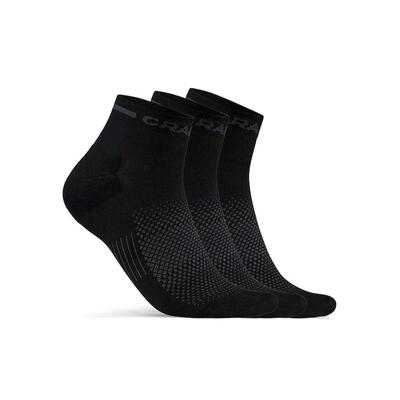 Sokken - multisport - unisex - core dry mid - vochtregulerend, versterkt - zwart