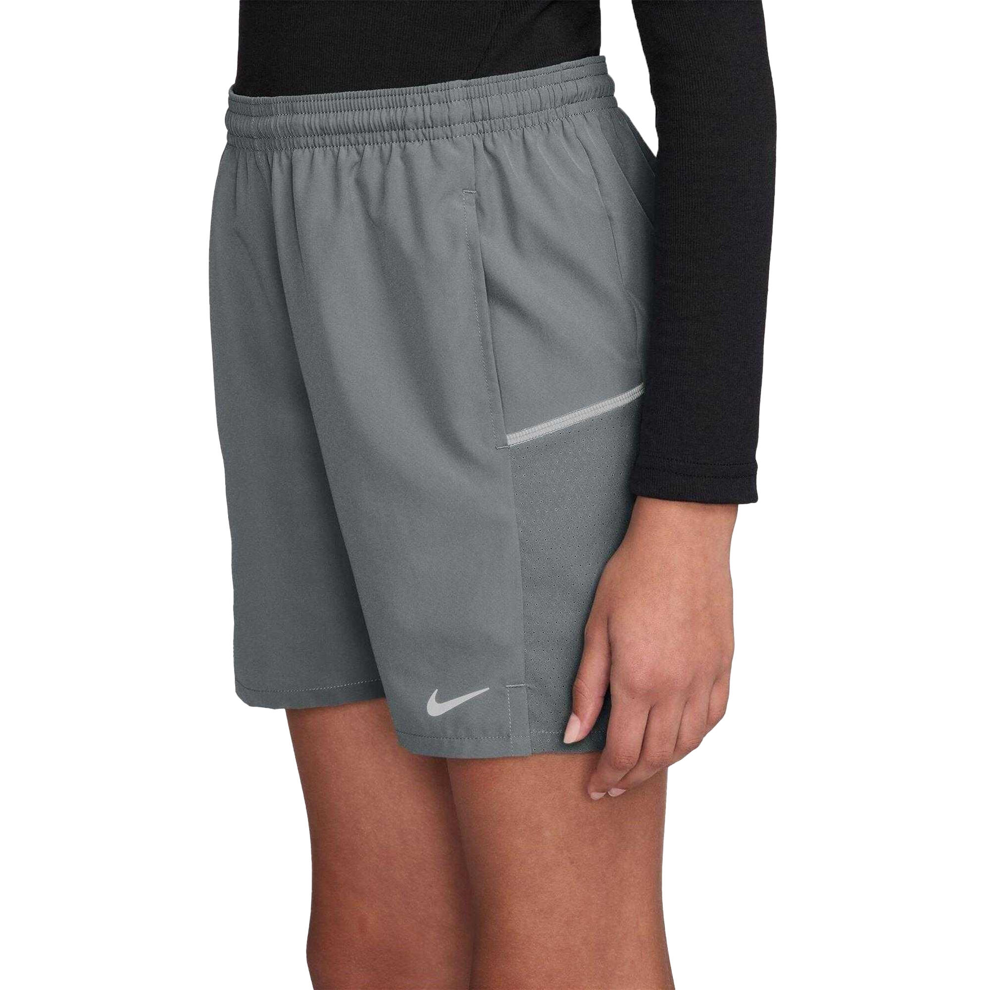 Pantaloncini Da Corsa Donna Nike Miler Grigio Fumo 3/3
