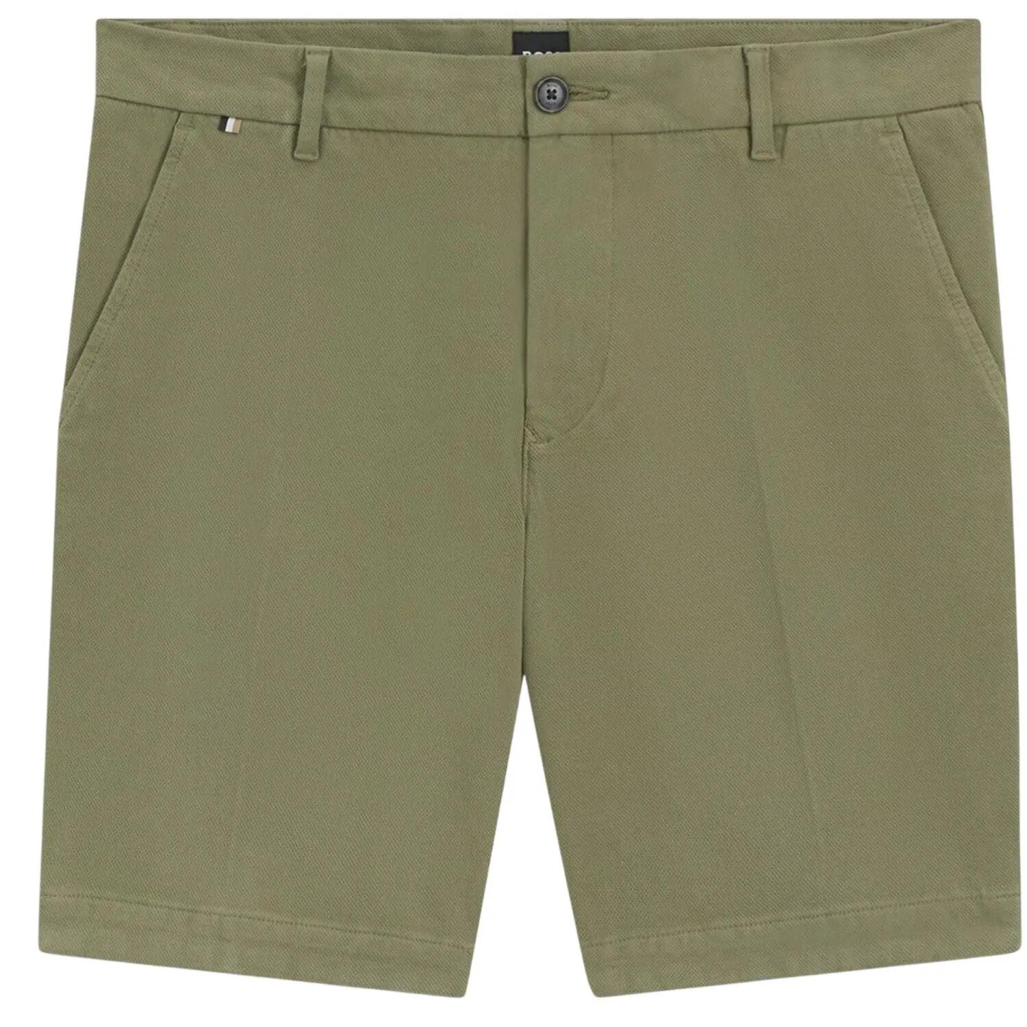 Pantaloncini Chino Misto Cotone Uomo Boss Slice Verde 2/4